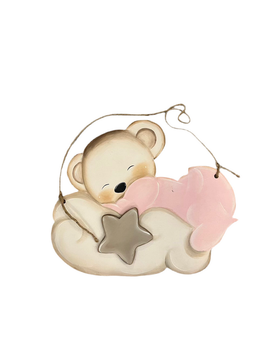 Targa legno orso