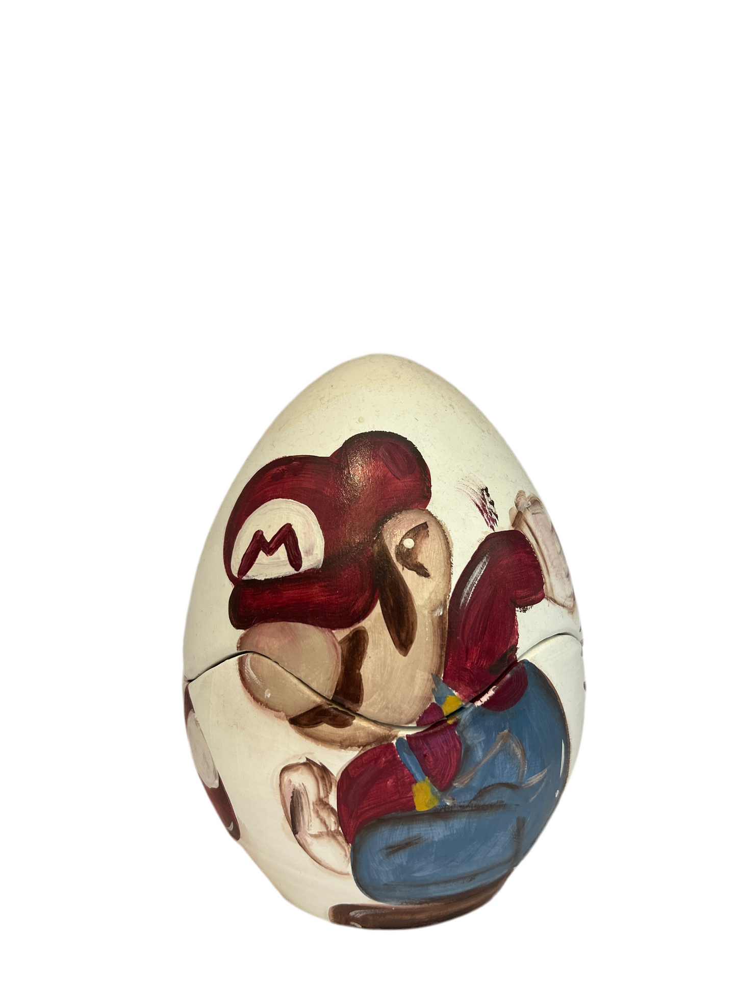 Uovo ceramica Mario cross