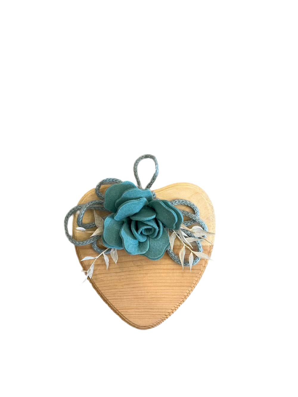Targhetta legno con fiori