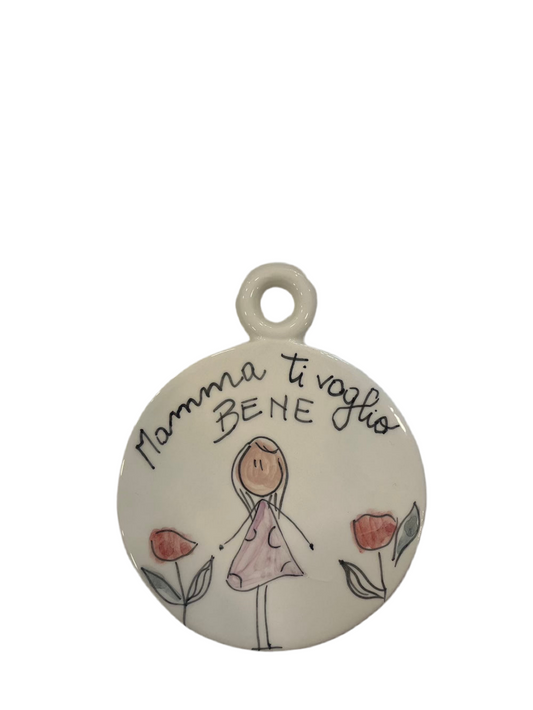 Medaglione in ceramica mamma