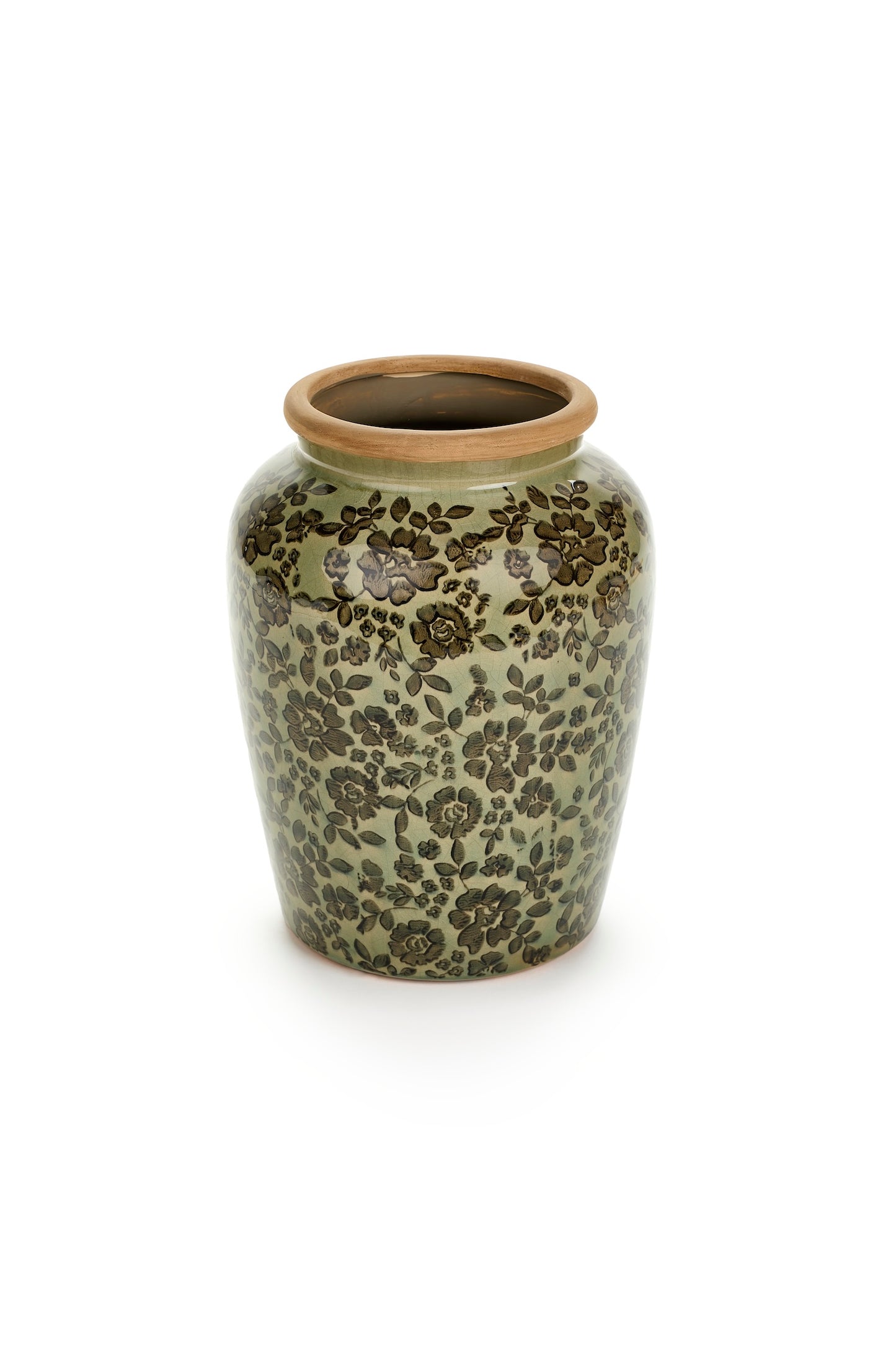vaso ceramica verde