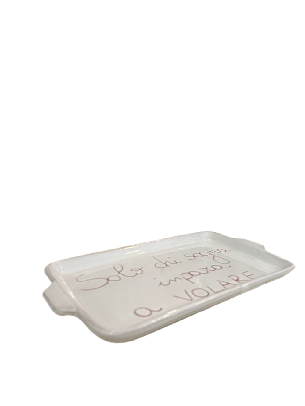 Vassoi ceramica "Solo chi sogna impara a volare"