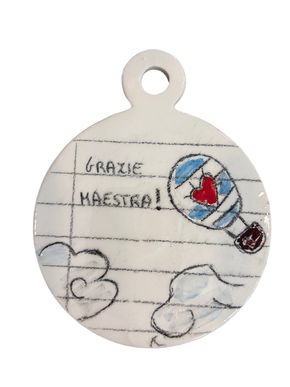 Medaglione ceramica " maestra"