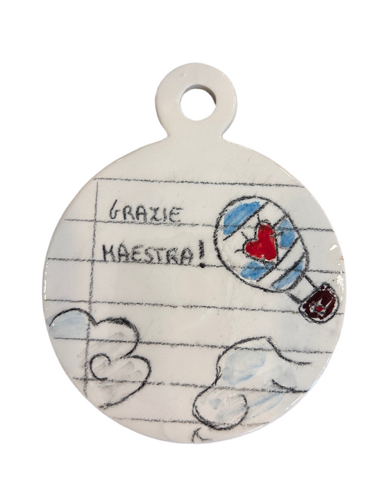 Medaglione ceramica " maestra"