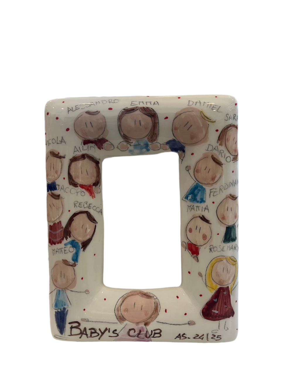 Cornice ceramica personalizzabile