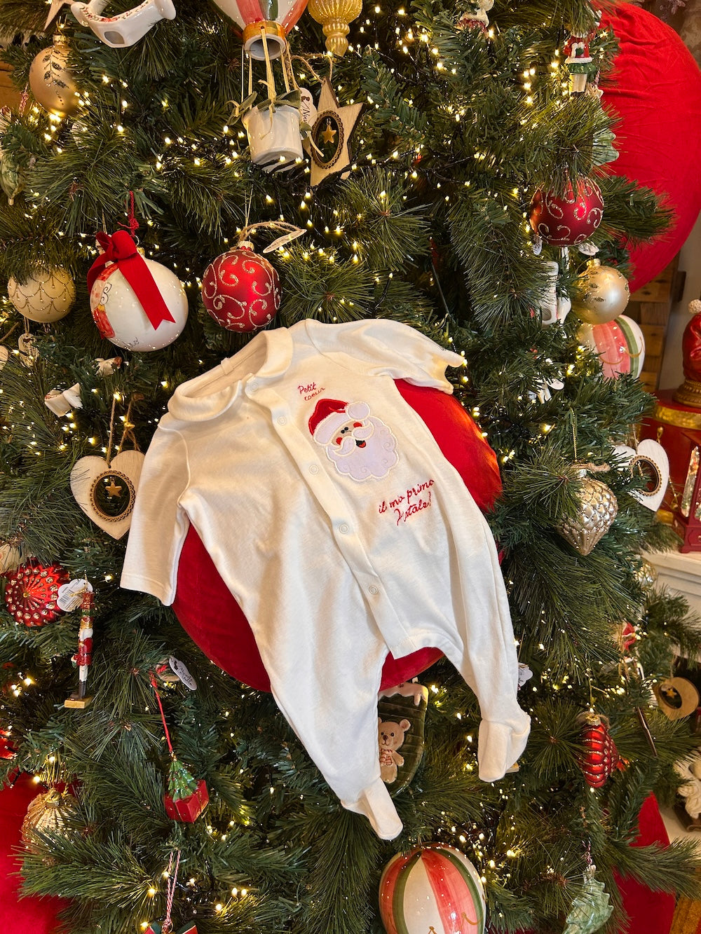Body " il mio primo natale " con babbo natale