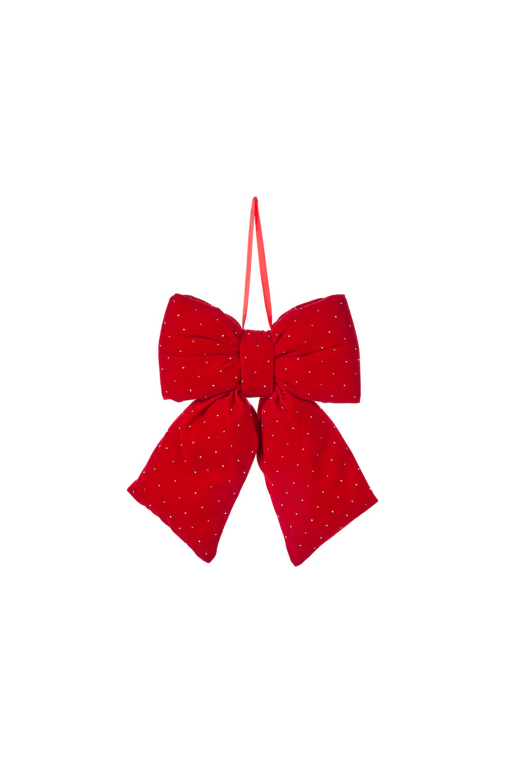 Fiocco rosso velluto glitter