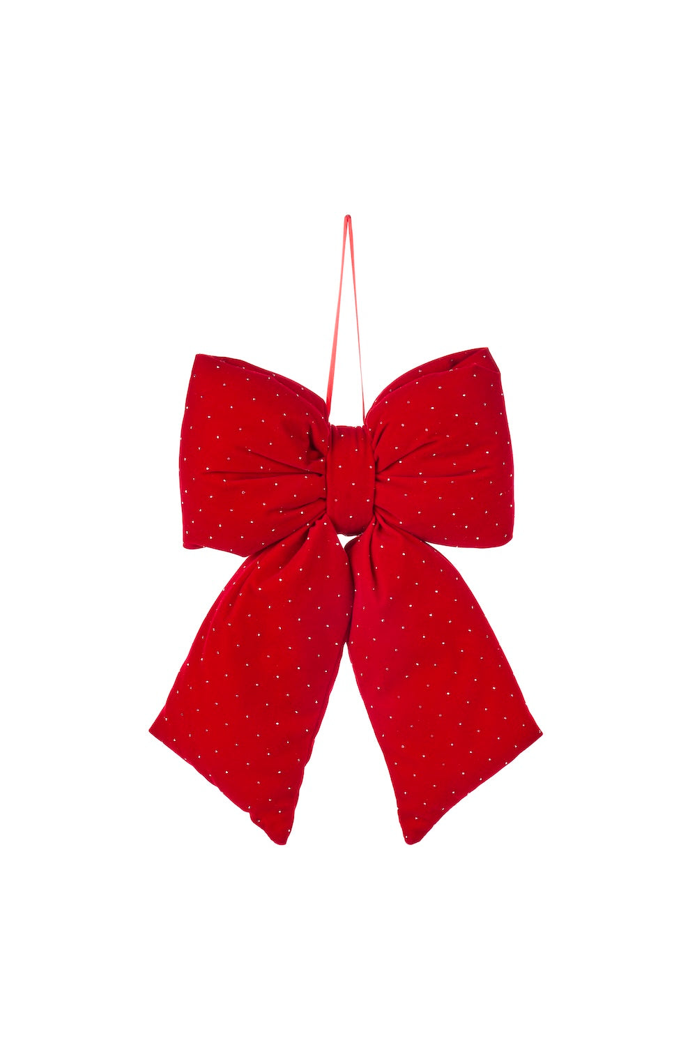 Fiocco rosso velluto glitter