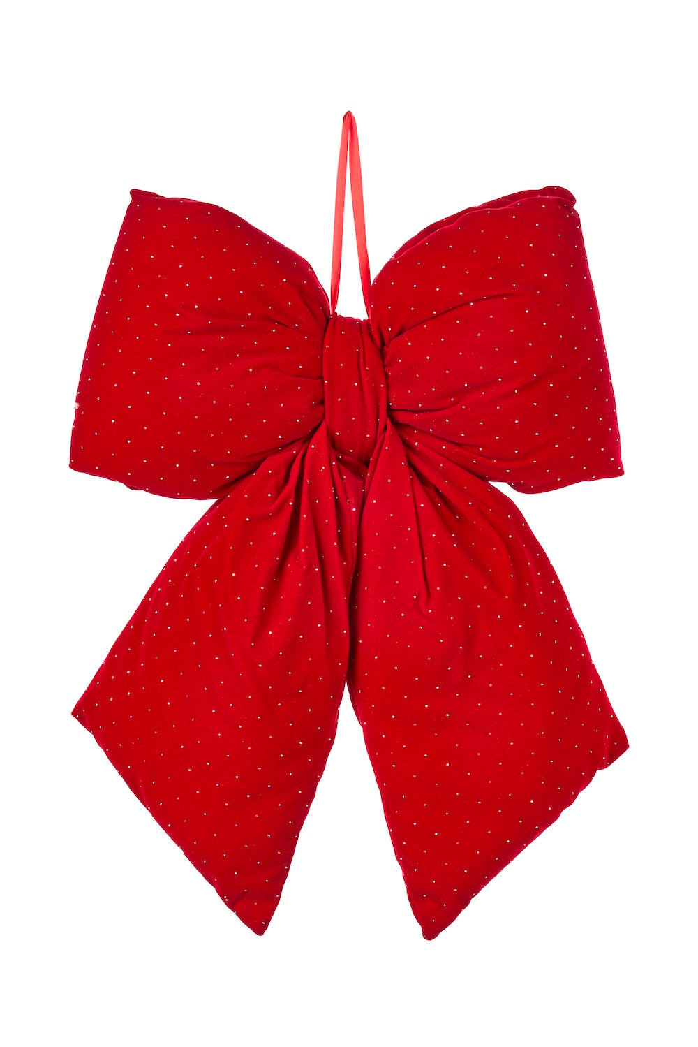 Fiocco rosso velluto glitter