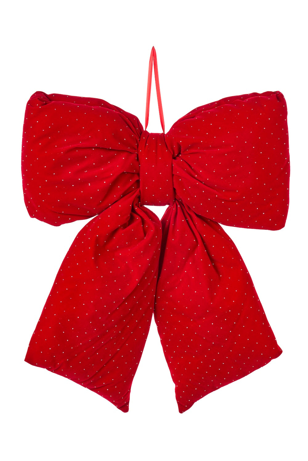 Fiocco rosso velluto glitter