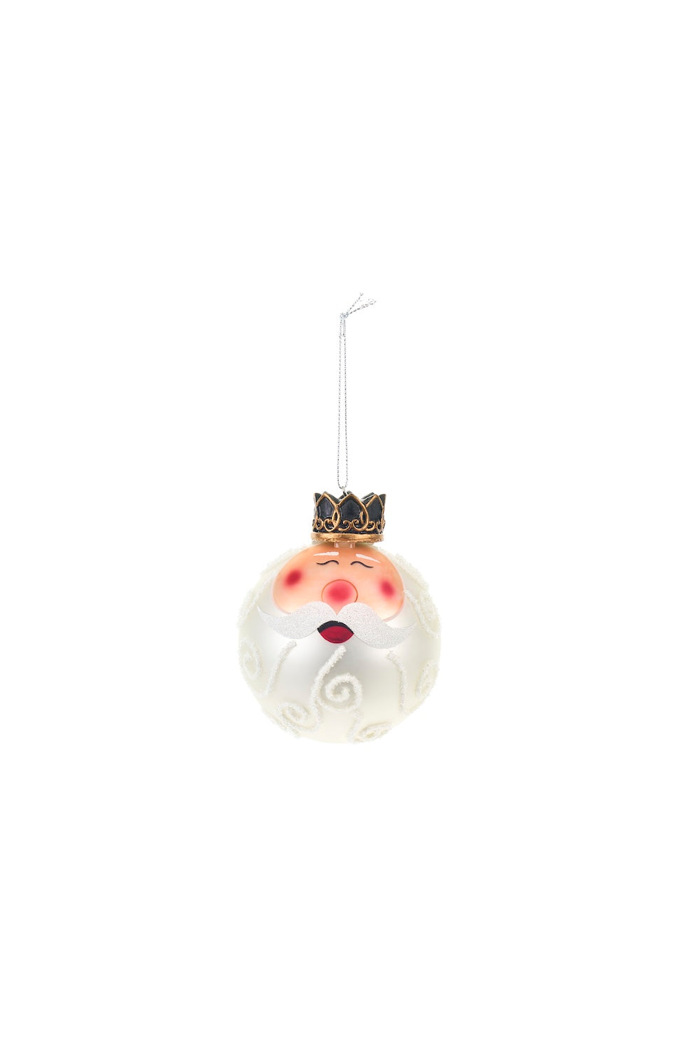 Pallina babbo natale con corona