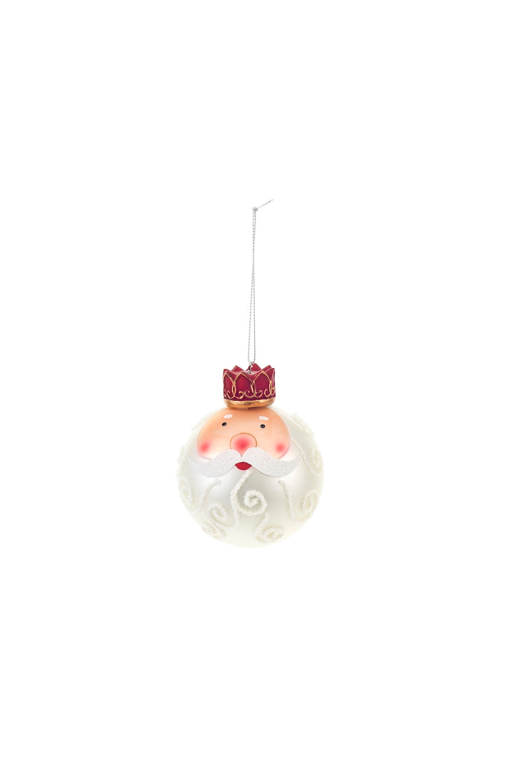 Pallina babbo natale con corona
