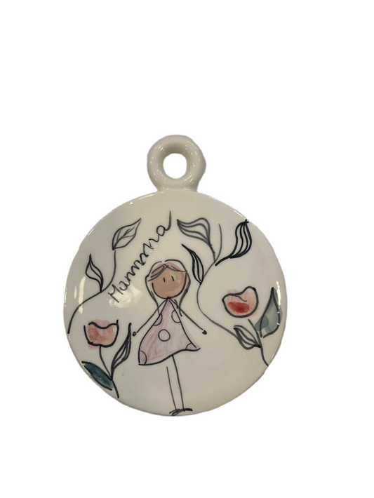 Medaglione ceramica mamma
