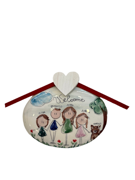 Fuoriporta ceramica casetta