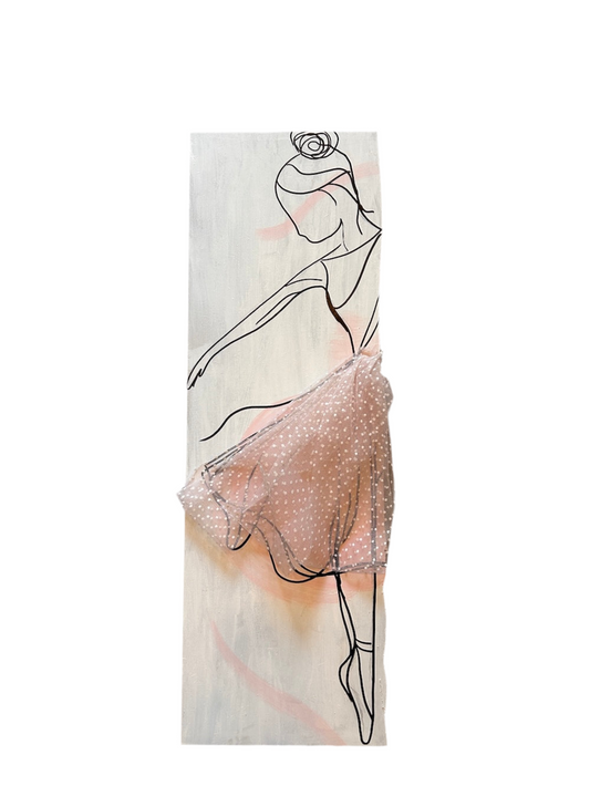 Quadro ballerina in legno