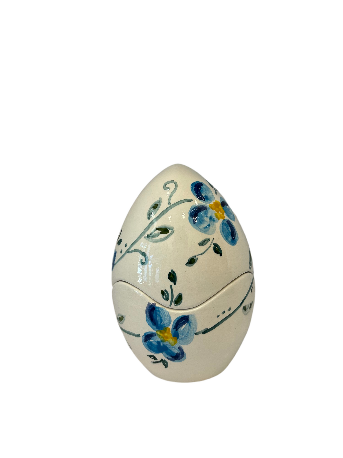 Uova ceramica con fiori