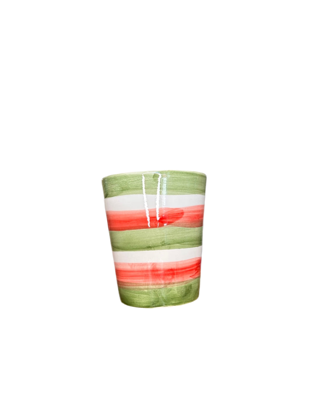 Bicchiere in ceramica natalizio con scritta