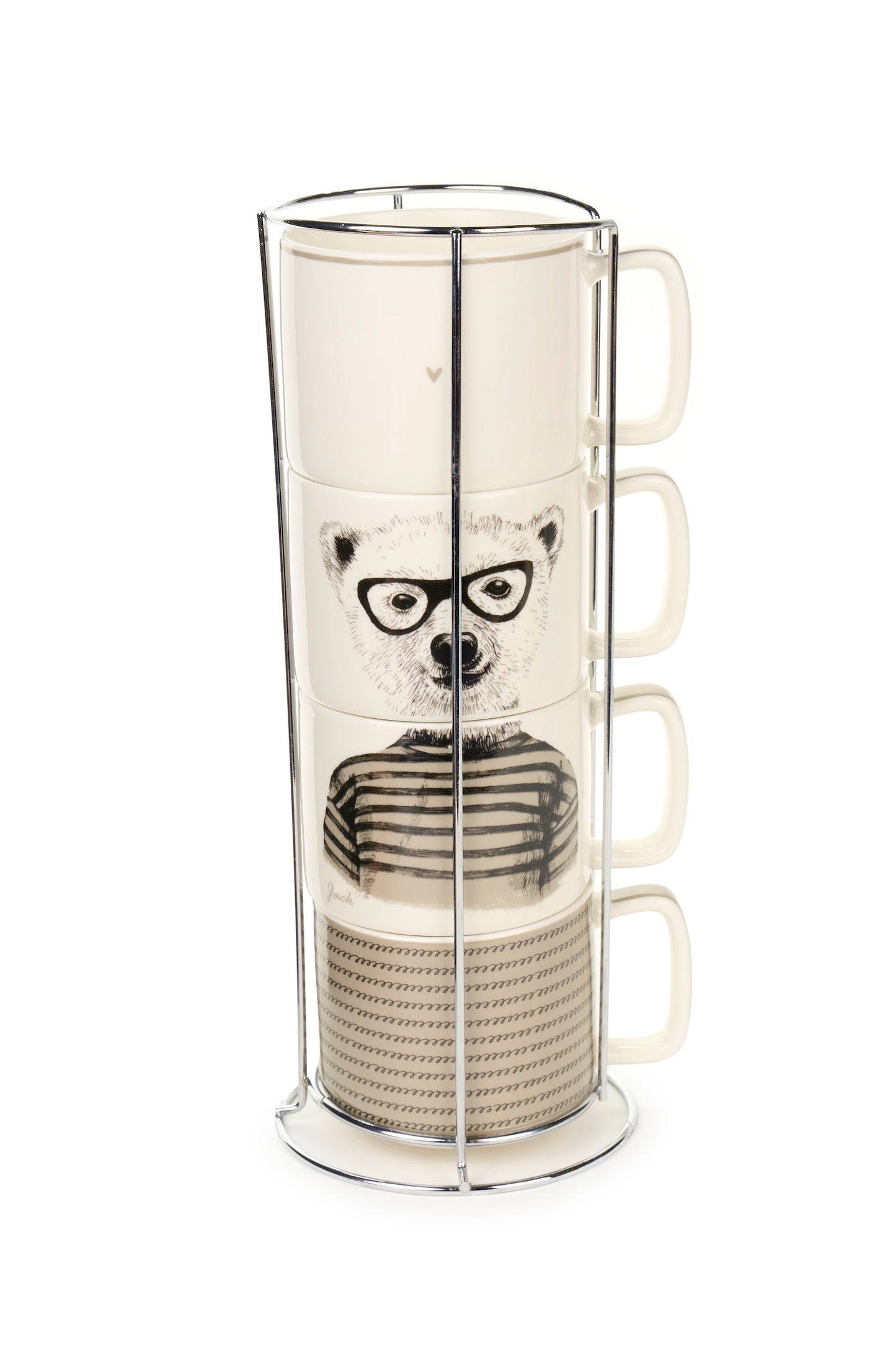 set 4 tazze con scatola Friends'