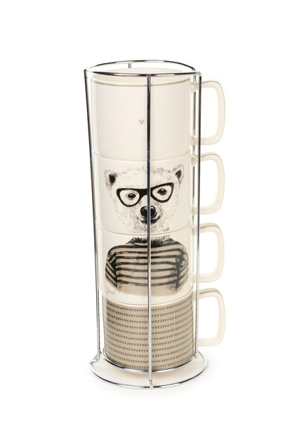 set 4 tazze con scatola Friends'