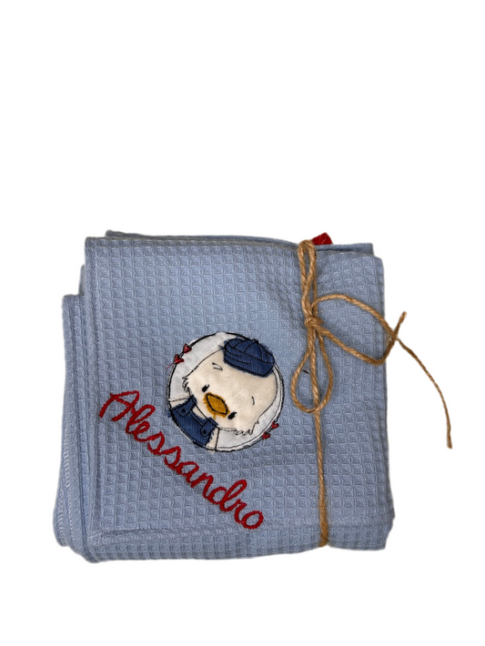 Asciugamani bimbo con ricamo