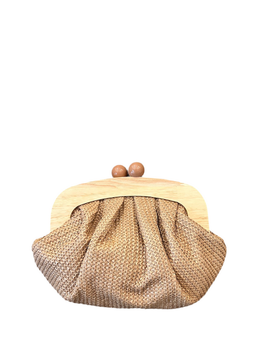 Pochette juta beige