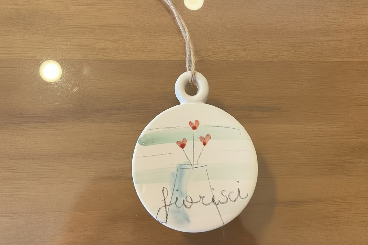 "Teacher" ceramic medallion