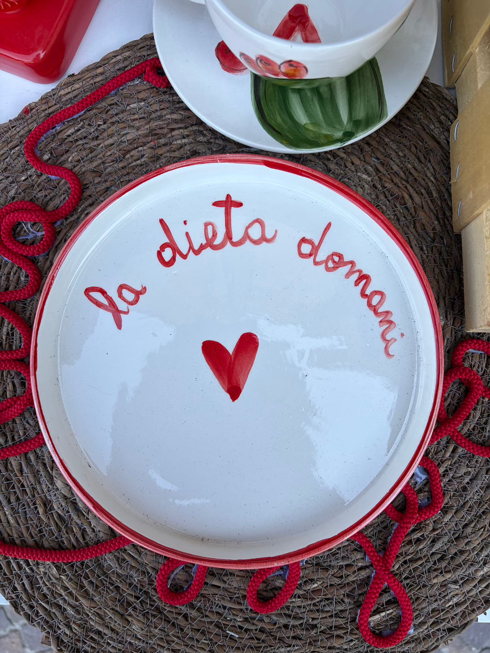 Piatto con frasi