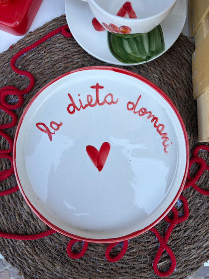 Piatto con frasi