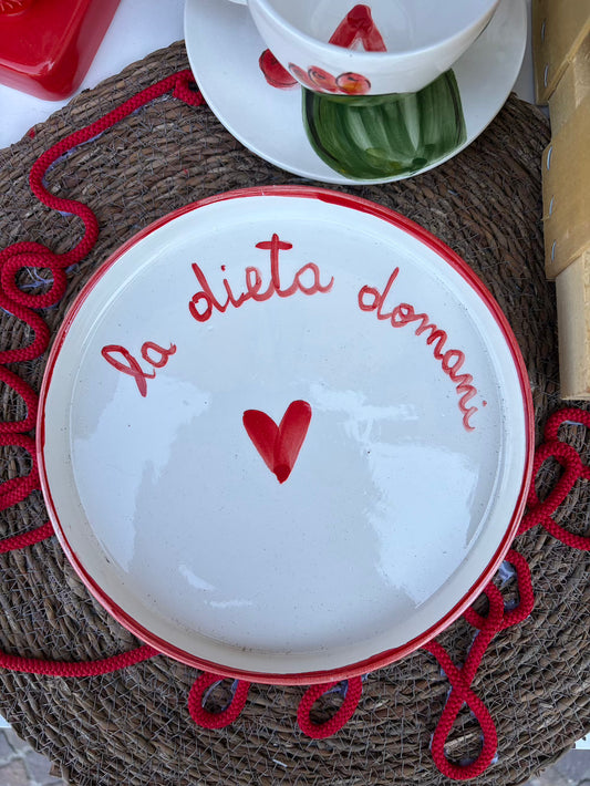 Piatto con frasi
