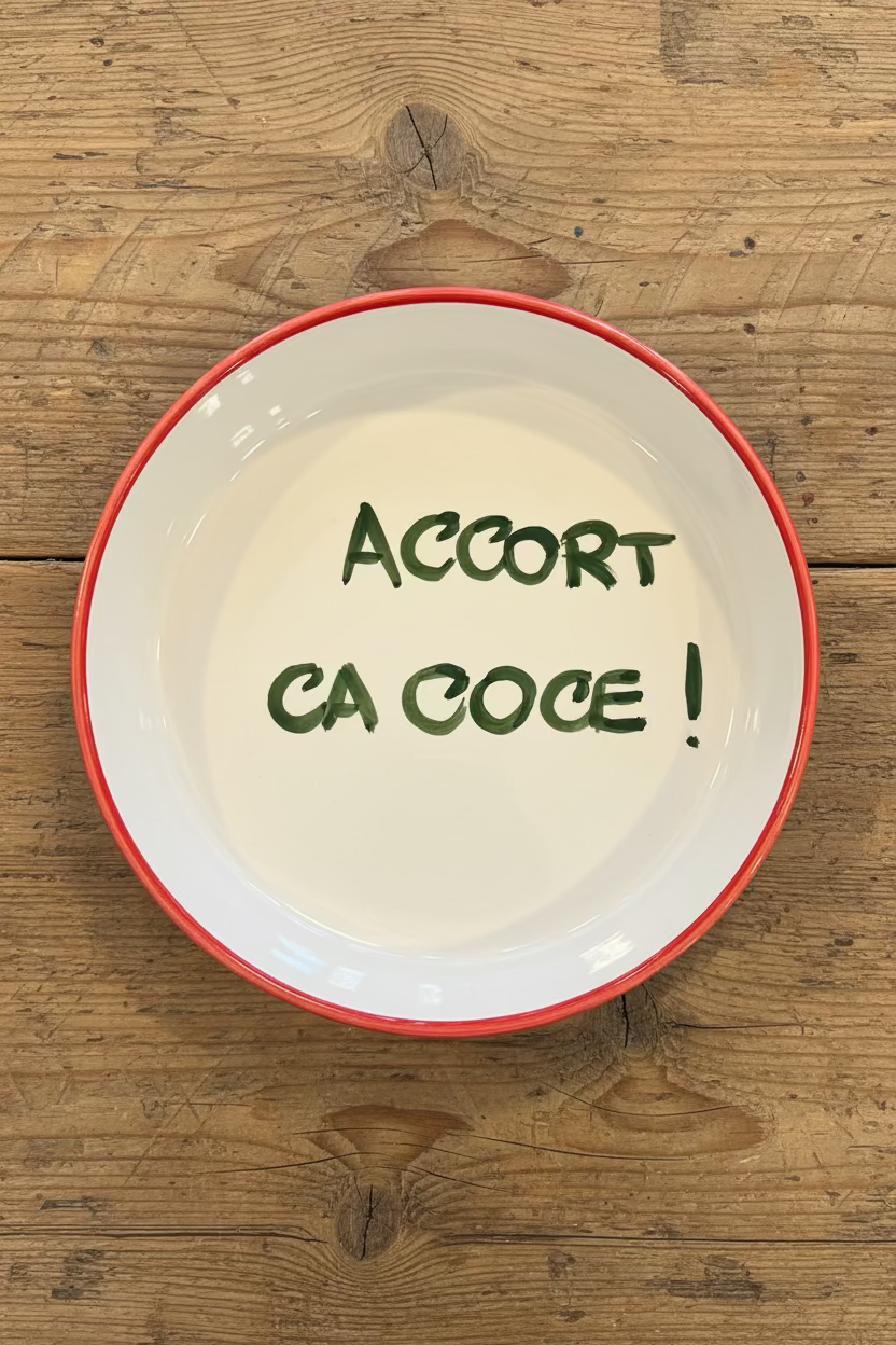 Piatto con frasi