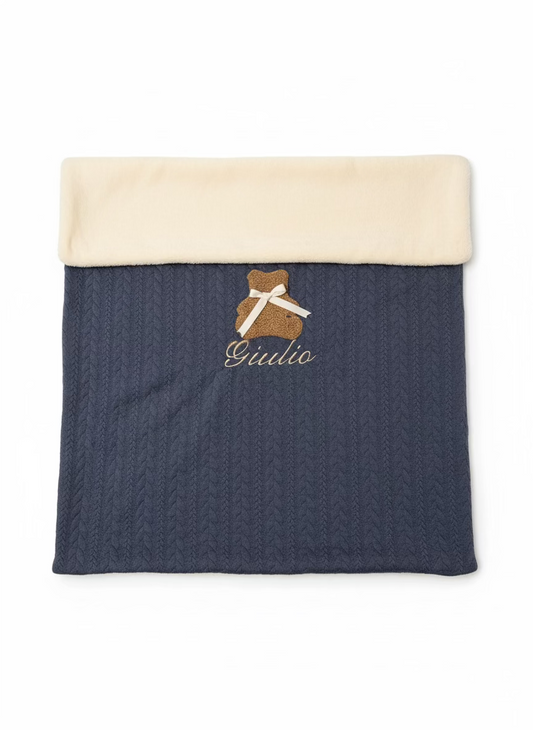 Copertina bimbo con ricamo