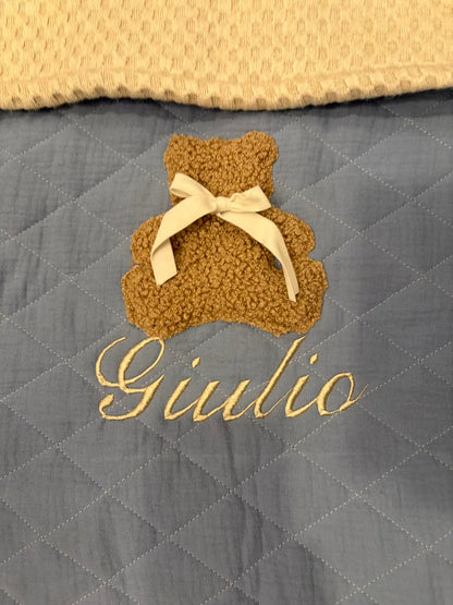Copertina bimbo con ricamo