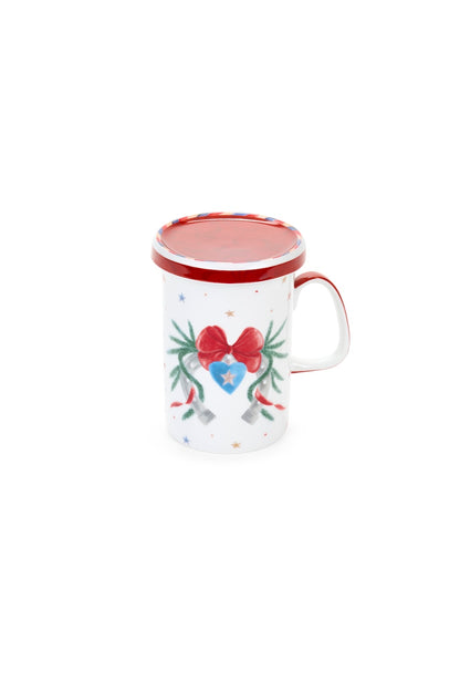 Tazza con coperchio giostra