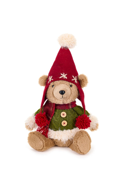 Orso seduto con cappello