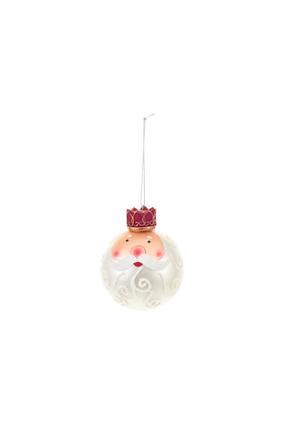 Pallina babbo natale con corona