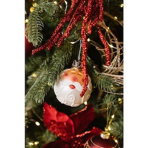 Pallina babbo natale con corona